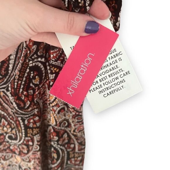 NWT! XHILARATION | Paisley Off-Shoulder Jumpsuit (XL) - Picture 8 of 9